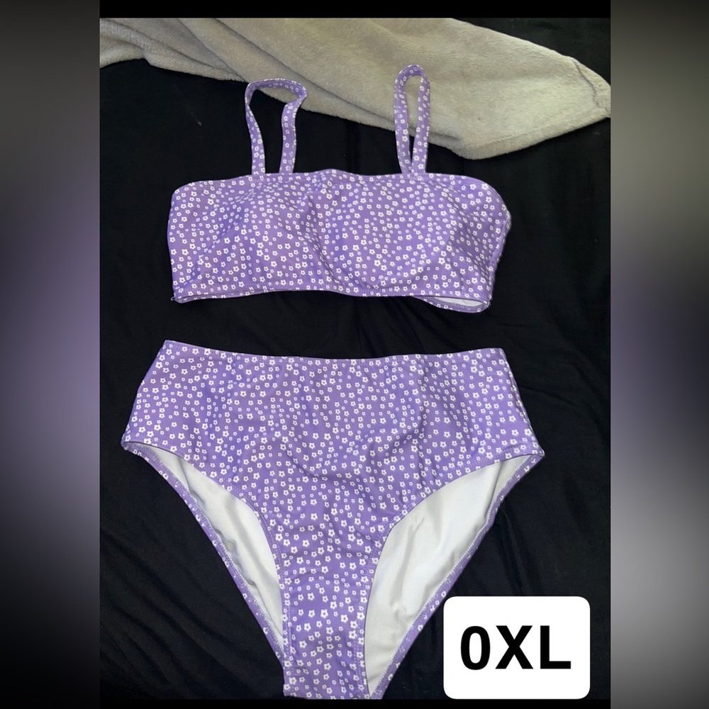 Purple Floral Swimsuit